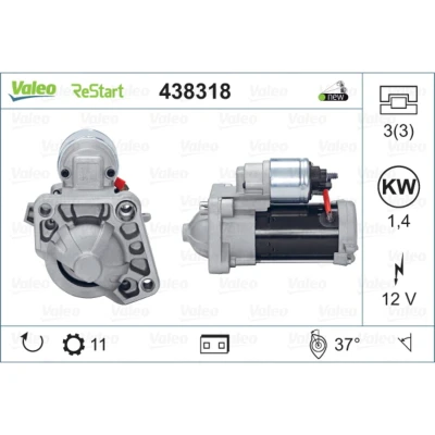 Abbildung von VALEO NEW STOP&amp;START ORIGINAL PART 438318 Anlasser 12 1,4 11 VOLVO: V70 3