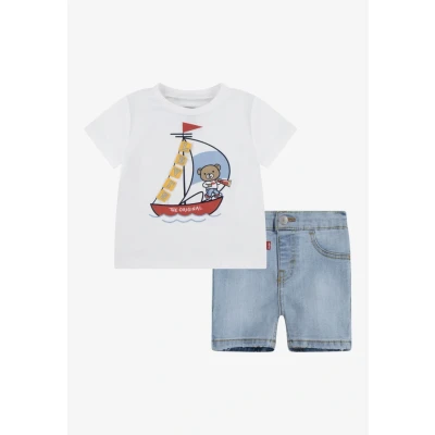 Abbildung von Levi&#039;s 3D Sailing SET Jeans Shorts für Kinder, Größe: 68, Bright white