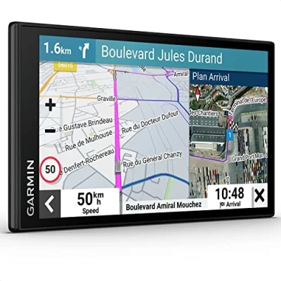 Abbildung von Garmin dēzl LGV 610 EU LKW Navigationsgerät mit 6“ (15,2 cm) Farbdisplay, vorinstallierten Karten (46 Länder), fahrzeugspezifischem Routing, Echtzeitdienste &amp; Zielorte Satellitenbildern