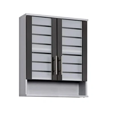 Abbildung von Schildmeyer Niko Hängeschrank 113290, silber glanz anthrazit glanz, 59,8/20,5/70,8 cm