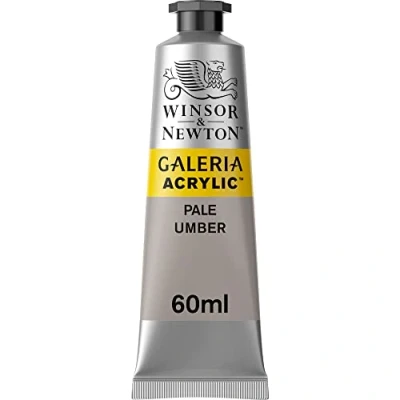 Abbildung von Winsor &amp; Newton 2120438 Galeria Acrylfarbe, hohe Pigmentierung, lichtecht, buttrige Konsistenz, 60 ml Tube Umbra Hell