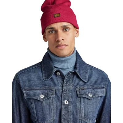 Abbildung von G STAR RAW Herren Effo Long Beanie, Rot (cerise D16624 C754 D305), PC