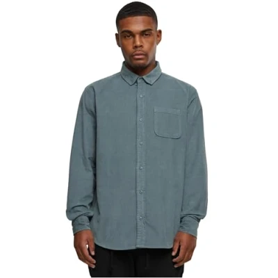 Abbildung von Urban Classics Herren Corduroy Shirt Hemd, Dustyblue, XL