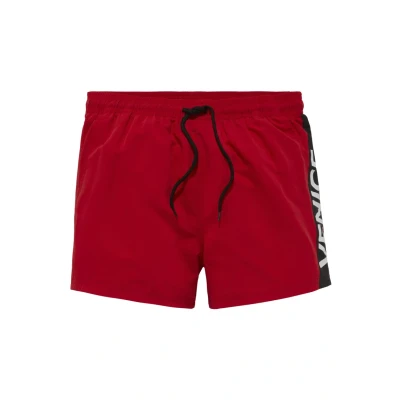 Abbildung von Venice Beach Badeshorts, Herren, Größe: Small, Rot