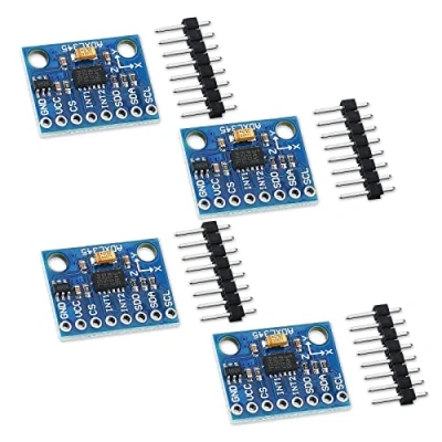 Abbildung von 4 Stücke ADXL345 Beschleunigungsmesser 3 Achsen GY 291 Digitales Schwerkraft Sensor Modul Beschleunigung Neigung Kompatibel mit Arduino Raspberry Pi