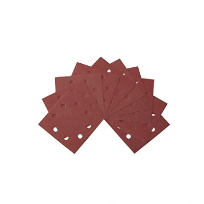 Abbildung von DEWALT Schleifpapier (Klettfix 115 x mm, K60, gelocht (8 Loch ringförmig), Mehrzweck Holz/Farbe Trockenschliff) DT3021 QZ rot