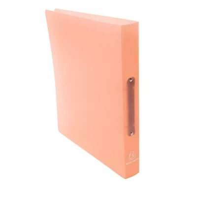 Abbildung von Exacompta 54972E Ringhefter Chromaline aus flexiblem Kunststoff 2 O Ring Mechanik DIN A4 Füllhöhe 30 mm Rücken 40 korallenrot Ringbuch Hefter ideal für Büro und Schule
