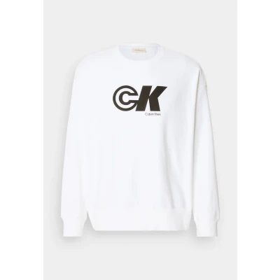 Abbildung von Calvin Klein Jeans Badge Hoodie Sweatshirt, Herren, Größe: XXS, Bright white