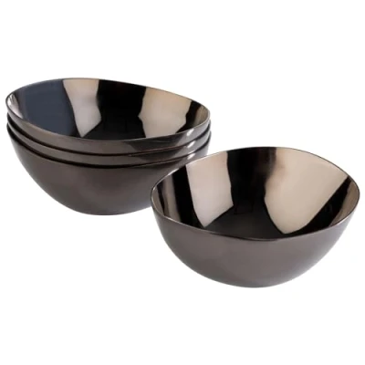 Abbildung von APS 40791 Schale &quot;PEBBLES&quot;, 4er Set, Edelstahl, PVD beschichtet, 6,5 x 6 cm, Höhe 2,5 Gunmetal Look