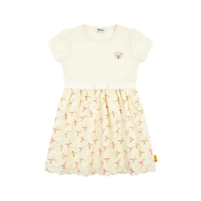 Abbildung von Steiff Kleid EU Größe 116 Antique White, Mädchen Kleid, Kinderkleid für jeden Anlass, lockere und Bequeme Passform, waschmaschinenfest