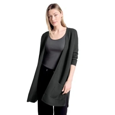 Abbildung von Cecil Offener Strickjacke, Damen, Größe: Small, Grün