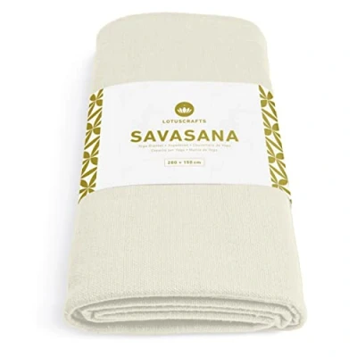 Abbildung von Lotuscrafts® Yogadecke Baumwolle Savasana 200 x 150 cm, Meditationsdecke, Widerstandsfähig &amp; Langlebig, aus 100% Baumwolle, Yoga Decke für Entspannung