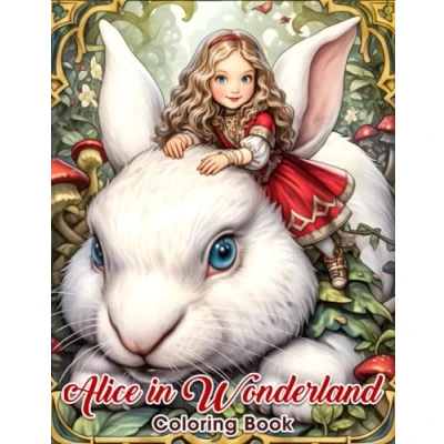 Abbildung von Alice in Wonderland Coloring Book: Journey Through 60 Illustrations of Wonderland, Boasting Whimsical Scenes, Eccentric Characters, and Artistry Beyond Imagination!