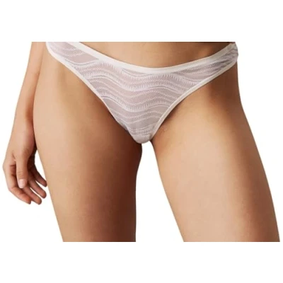 Abbildung von Calvin Klein Underwear Sheer 3 PACK String, Damen, Größe: Large, Black plum/ivory/lilac sugar