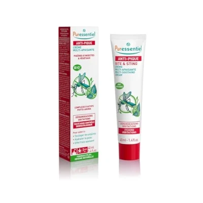 Abbildung von Puressentiel Anti Pique Multi beruhigende Creme Stiche von Insekten und Pflanzen Wirkstoff 100% natürlichen Ursprungs Frische Wirkung beruhigt Juckreiz Irritationen 40 ml
