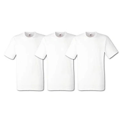 Abbildung von Fruit of the Loom Herren T Shirt, 3er Pack, Gr. Large, Weiß