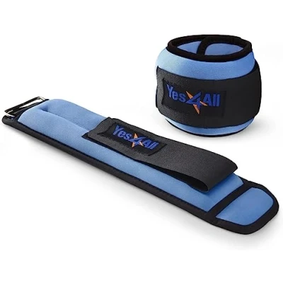Abbildung von Yes4All VZ5G Neopren Gewichtsmanschetten, 1,8 KG Paar = 2 * 0,9 KG, Blau