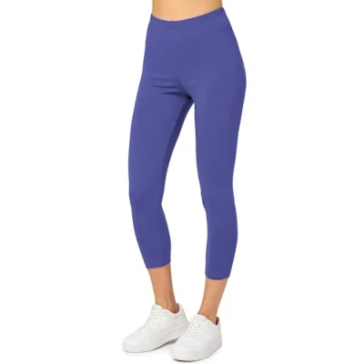 Abbildung von Merry Style Damen 3/4 Leggings Capri Sportleggings MS10 199 (Kobalt,S)