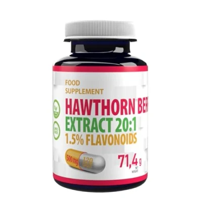 Abbildung von Hawthorn Berry (Weißdornbeere) 10,000mg Äquivalent (500mg von 20:1 Extrakt) 120 Vegane Kapseln, Laborgeprüft, Hochdosiert