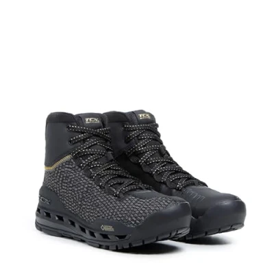 Abbildung von TCX Climatrek Surround Lady GTX, Wasserdichte Damen Motorradschuhe, Vielseitig mit Gore Tex Technologie, Schnürverschluss, Schwarz/Gold