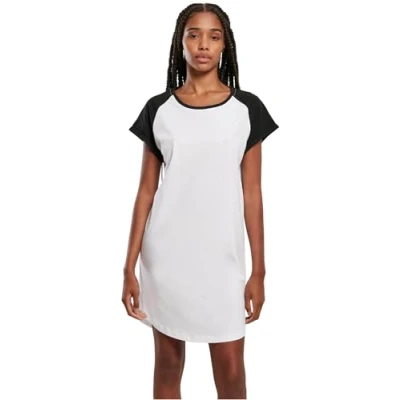 Abbildung von Urban Classics Raglan TEE Jerseykleid, Damen, Größe: XL, White black