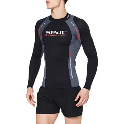 Abbildung von Seac Warm Guard Long Herren Thermo Schutzweste aus 0.5mm Neopren, Rash zum Schnorcheln und Schwimmen als UV Schutz