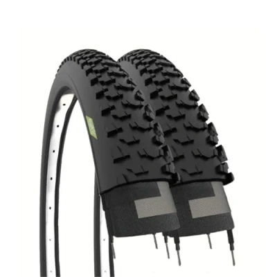 Abbildung von Ecovelò Unisex Erwachsene 2 MTB Reifen 24 x 1.95 (50 507), Schwarz, Einheitsgröße