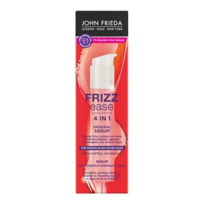 Abbildung von John Frieda 4 in 1 Original Serum Inhalt: 50ml Haartyp: normal bis dick Aus der Frizz Ease Serie Bändigt Schützt vor Hitze &amp; Luftfeuchtigkeit