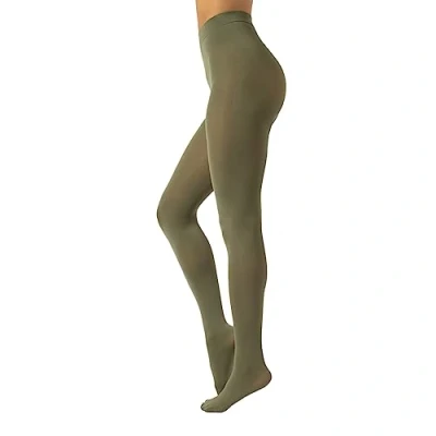 Abbildung von CALZITALY Blickdichte Weiche Strumpfhosen aus Mikrofaser Bunte Strumpfhose Damen S, M, L, XL, XXL, 3XL 4XL 80 DEN Made in Italy (L, Olive Green)