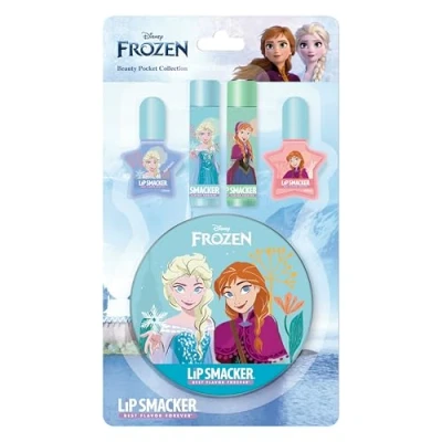Abbildung von Lip Smacker Die Eiskönigin Beauty Pocket Collection, 4 teiliges Set für Kinder Inklusive Lippenbalsam und Nagellack, Anna Elsa Schminkdose, Grenzenlosen Schminkspaß, Geschenke
