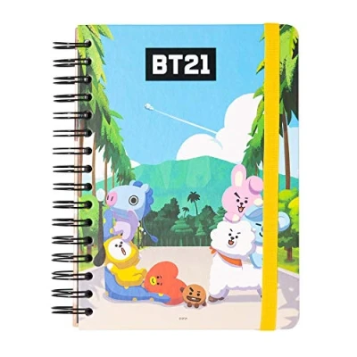 Abbildung von Grupo Erik Bullet Journal Dotted A5 BT21 Hard Cover Notizblock Ringbuch Notizbuch Tagebuch für Erwachsene und Kinder Offizielles Merchandising