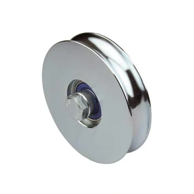 Abbildung von DOJA Industrial Schiebetür Rad 2 Stück 100mm x 20mm Stahl Schiebetor Rolle Rädern fuer Schiebetüren Torrolle/Laufrolle Rolltor U Nut Kugellager Rollen Raeder Tor Laufrollen