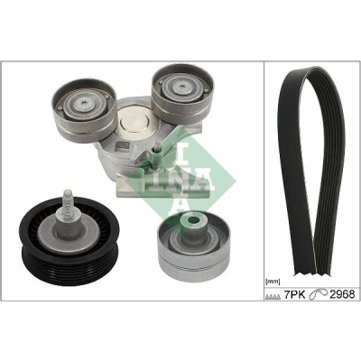 Abbildung von INA 529 0442 10 Keilrippenriemensatz Generatorfreilauf prüfen und ggf. erneuern FORD: Transit Mk6 Platform / Chassis
