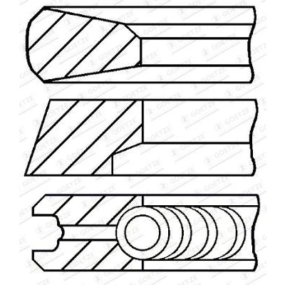 Abbildung von GOETZE ENGINE 08 445200 00 Kolbenringsatz 130
