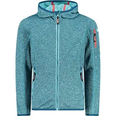Abbildung von CMP Kinder Knit Tech Jacke mit fester Kapuze, Wasserdunkler, 98