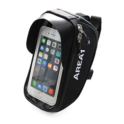 Abbildung von Area1 Fahrradtasche Fahrrad Handytasche mit Touchscreen Lenkertasche Rahmentasche wasserfest