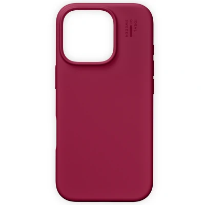 Abbildung von Apple iPhone 16 Pro Hülle Kunststoff iDeal of Sweden Hard Case/Backcover Handyhülle Dunkelrot Shockproof/Stoßfest