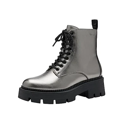 Abbildung von Tamaris Plateaustiefelette, Damen, Größe: 37, Pewter Schuhe