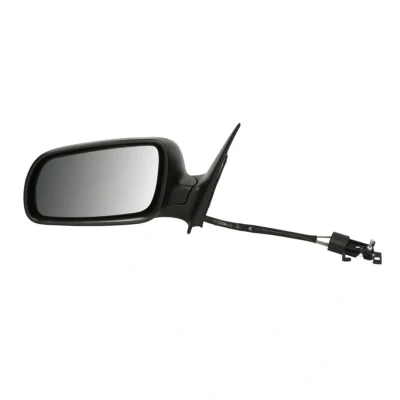 Abbildung von Außenspiegel Tyc 332 0002 links schwarz Einstellung: Seilzug, asphärisch, großes Spiegelgehäuse SKODA: Fabia I Hatchback, 1 Combi