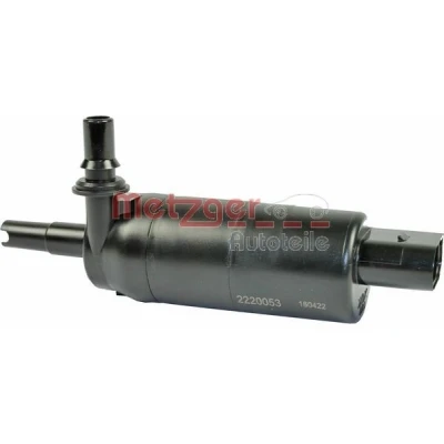 Abbildung von METZGER 2220053 Waschwasserpumpe, Scheinwerferreinigung vorne AUDI: A3 Sportback, Q3, VOLKSWAGEN: Tiguan I, SEAT: Ibiza 4
