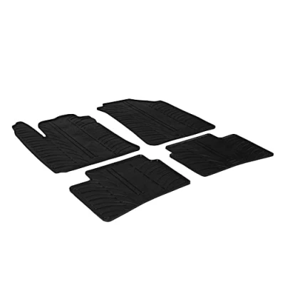 Abbildung von Gledring 0203 Fußmattensatz Gummi vorne und hinten 4 schwarz 750mm 550mm