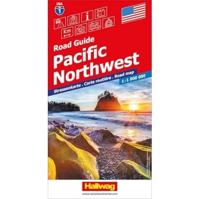 Abbildung von Hallwag Strassenkarte USA, Pacific Northwest 1:1 Mio.: Mit Yellowstone, Grand Teton, Seattle, Crater Lake und Oregon Coast. Inkl. Stadtpläne, ... (Hallwag Strassenkarten, Band 1)