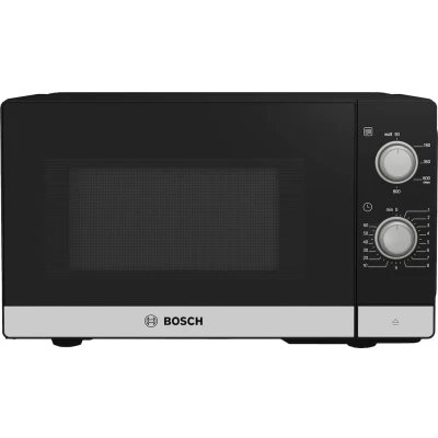 Abbildung von Bosch FFL020MS2 Serie 2 Mikrowelle, 26 x 44 cm, 800 W, Drehteller 27 Türanschlag Links, Reinigungsunterstützung, LED Beleuchtung gleichmäßige Ausleuchtung