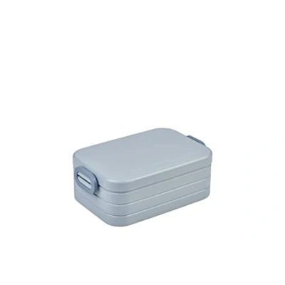Abbildung von Mepal Brotdose Midi To Go Lunchbox für 2 Sandwiches oder 4 Brotscheiben Meal Prep Box Erwachsene Essenbox mit Unterteilung Nordic blue