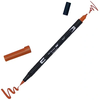 Abbildung von Tombow ABT 947 Fasermaler Dual Brush Pen mit zwei Spitzen, burnt sienna