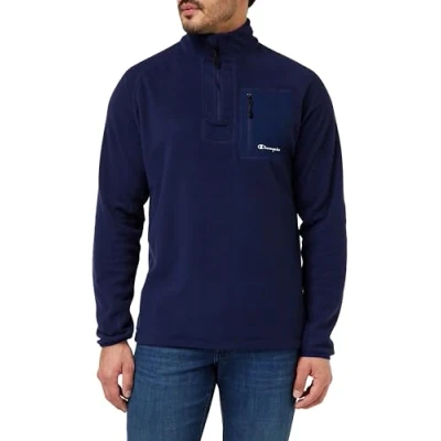 Abbildung von Champion Micro Polar HALF ZIP Fleecepullover, Herren, Größe: Small, Dark blue