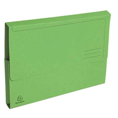 Abbildung von Exacompta 47673E 50er Pack Recycling Aktenmappen Forever mit Verschlußklappe für DIN A4 Blauer Engel Sammelmappe Dokumentenmappe Einschlagmappe grün