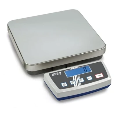 Abbildung von KERN Edelstahl Plattformwaage Langjähriges Erfolgsmodell mit Staub und Spritzwassergeschütztem Auswertegerät, 24 kg Wägebereich, 318mm x 308mm 75mm