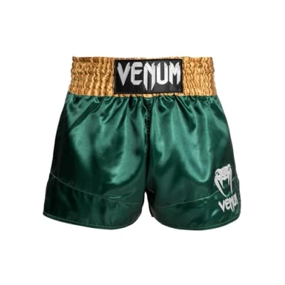 Abbildung von Venum Herren Classic Muay Thaibox Shorts, Grün/Gold/Weiß, XS Slim Kurz EU