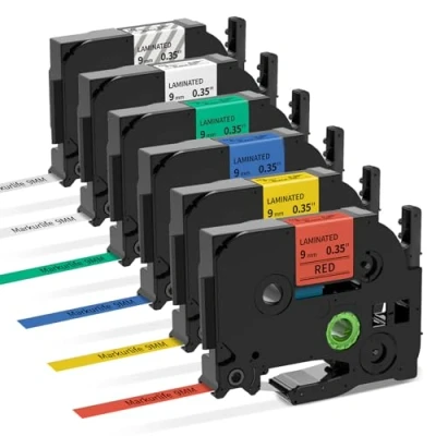 Abbildung von Markurlife Kompatibel mit Brother P Touch 9 mm TZ 221 121 421 521 621 721 für TZe Schriftband Etikettendrucker PT H100LB H105 E100 D200 D210